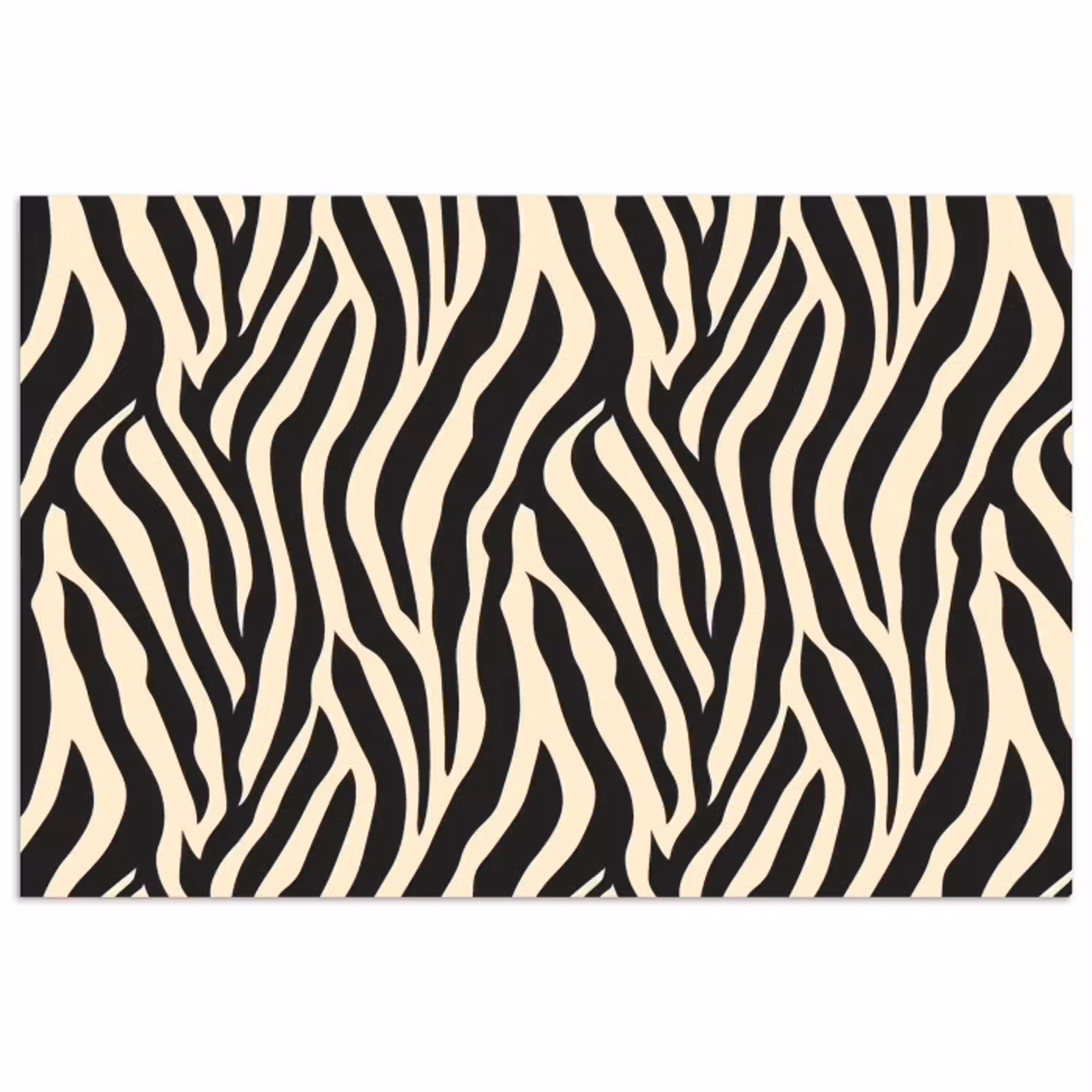 Zebra - Print - Klassiek - Zwart poster papier klein 62 -3d