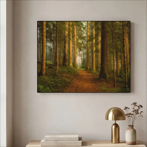 Bos - Natuur - Bomen - Landschap - Bladeren Textielframe - compleet frame klein -sfeer2