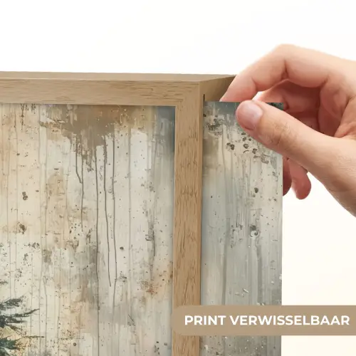 Kerstboom - Vintage - Kerst - Cadeau Light Box met batterij (Wandlamp) middel -USP_websiteprintNL