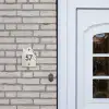 Lichtbeige met plant - Traditioneel Naambord Huisje klein -sfeer1