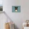 Kat - Zwart - Koffie - Minimalistisch tuinposter los doek klein -sfeer8