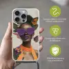 Vrouw - Zonnebril - Vlinder - Bloemen Hoesje iPhone 16 Pro Max met koord klein -sfeer2_NL