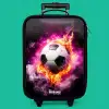 Voetbal in roze vuur explosie Kinderkoffer - Zwart klein -zzz_website3d_nbs