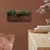 Bloemen - Muur - Groen - Oranje plexiglas 5mm klein -sfeer5