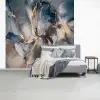 Marmer - Grijs - Blauw - Luxe - Goud fotobehang vinyl groot -slaapkamer