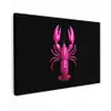 Kreeft - Felroze - Stippen - Opvallend canvas 2cm klein -z3d