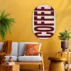 Koffie -Japandi - Rood - Vintage Wandcirkel Ovaal Glas middel -sfeer4