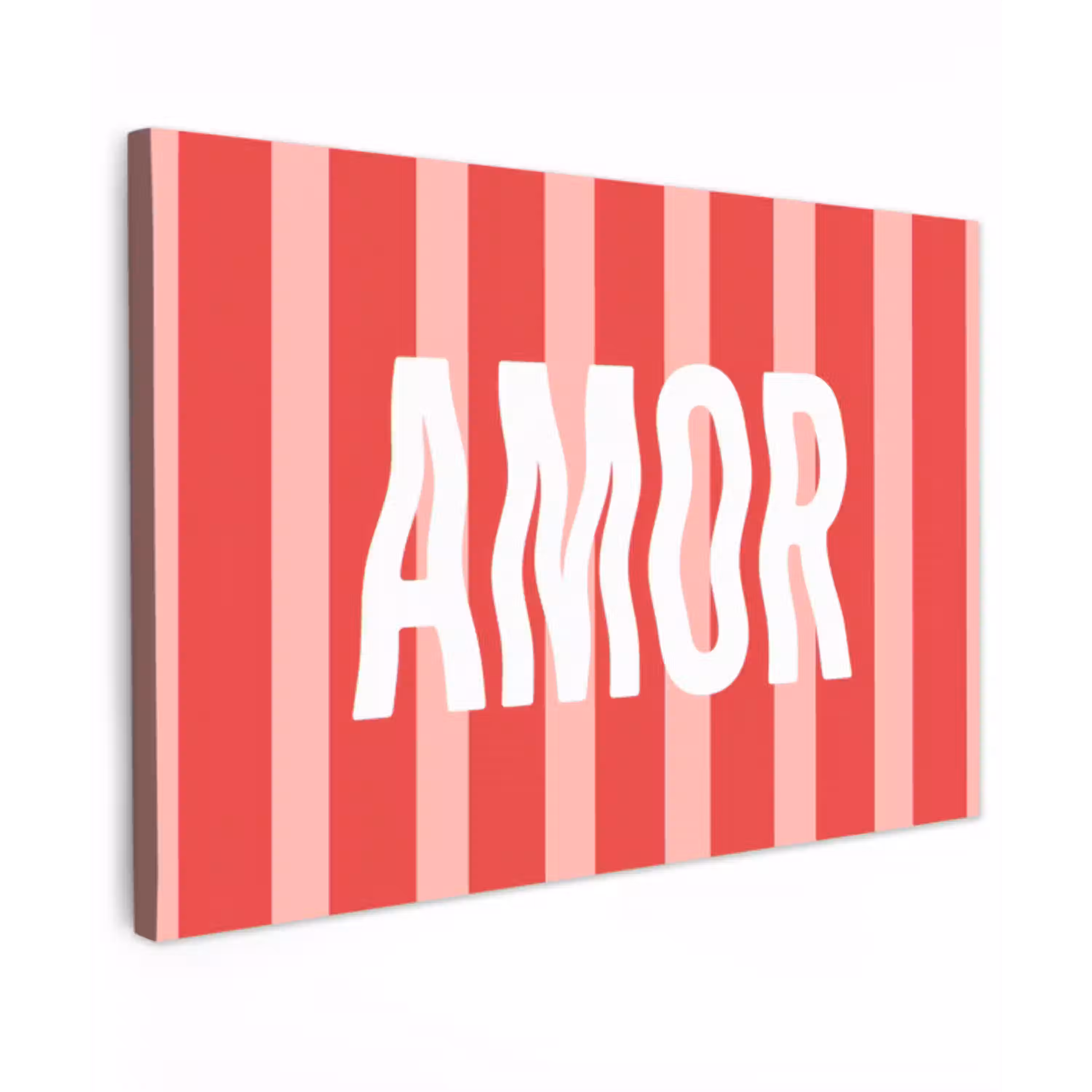 Amor - Strepen - Rood - Roze canvas 2cm klein -z3d