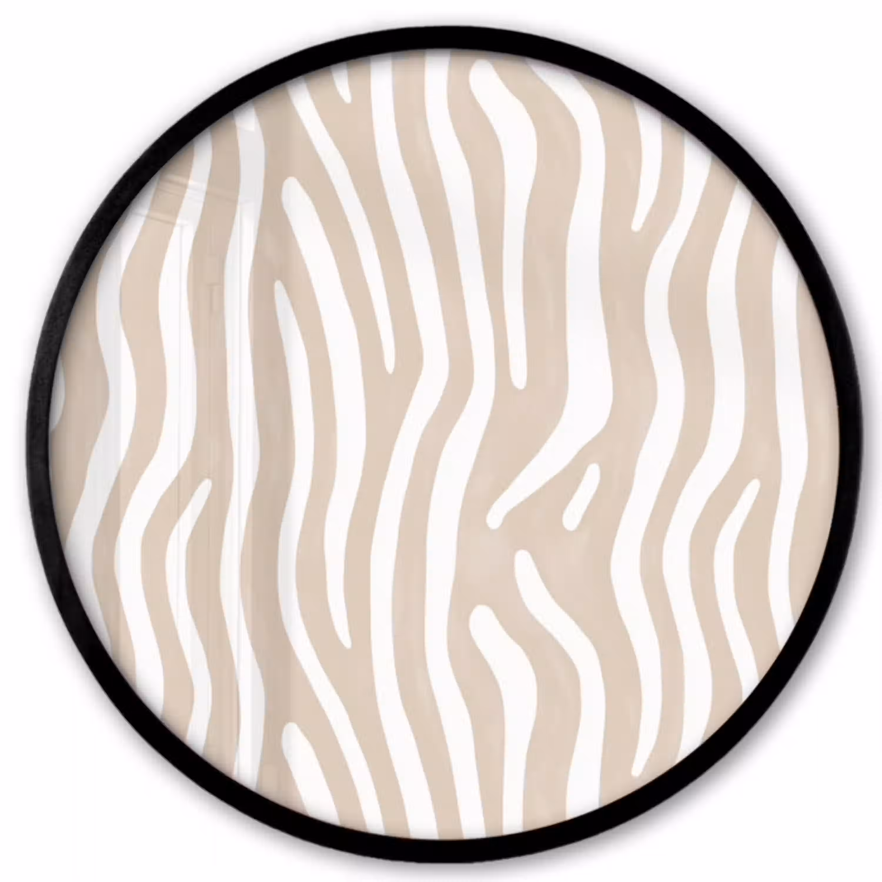 Abstract - Zebra - Beige Fotolijst rond zonder passe partout klein 856 -3d