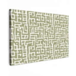 Grafisch - Patroon - Groen Tuinposter op houten frame 2 cm dik klein 845 -3d