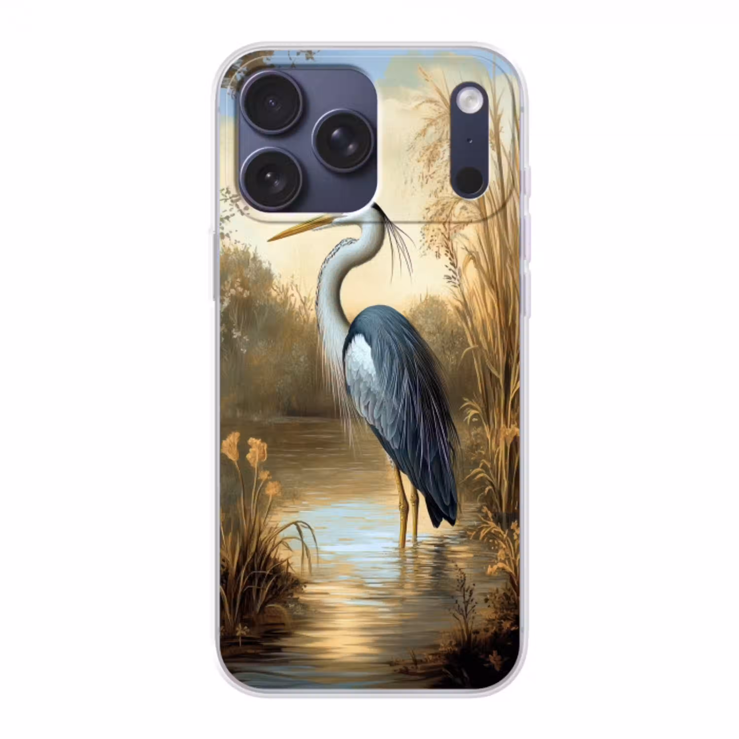 Reiger - Water - Planten Telefoonhoesje iPhone 17 Pro Max klein -3d