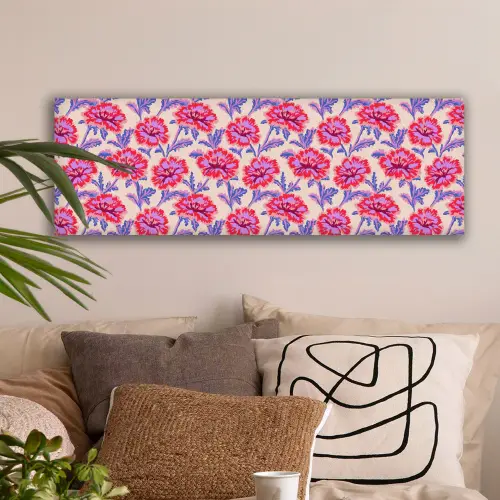 Bloemen - Patroon - Meerkleurig canvas 2cm klein 828 -sfeer1