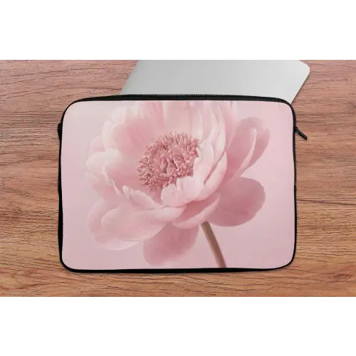 Bloem - Pioenroos - Roze laptophoes neopreen klein -tafel