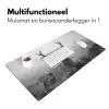 Hert - Mistig - Zwart - Wit Muismat XXL klein -sfeer4