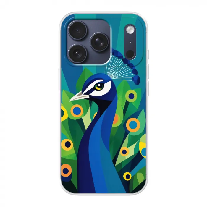 Pauw - Cirkels - Blauw Telefoonhoesje iPhone 17 Pro klein -3d