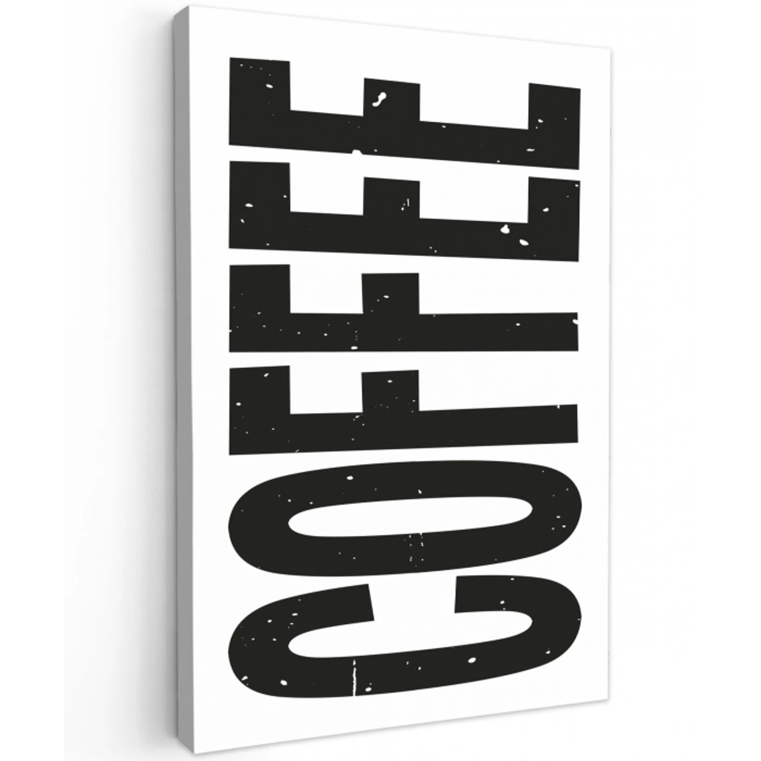 Koffie - Decoratie - Japandi - Vintage Tuinposter op houten frame 2 cm dik klein -3d