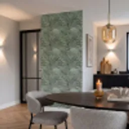 Bladeren - Textuur - Groen Behang Vinyl klein 1060 -sfeer3