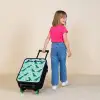 Dinos - Patroon - Groen Kinderkoffer - Zwart klein -sfeer1