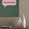 Tekstwolk - BLAH BLAH BLAH - Roze PET vilt klein -sfeer6_closeup