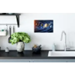 Ruimte - Zonnestelsel - Blauw Muursticker klein -keuken