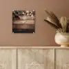 Kerstdecoratie - Houten - Dennenappel - Bruin plexiglas 5mm klein -sfeer5