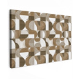 Abstract - Retro - Bruin Tuinposter op houten frame 2 cm dik klein 845 -3d