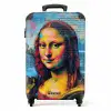 Kleurrijke Mona Lisa in graffiti stijl Koffer - NBS - Handbagage middel -productfoto_recht