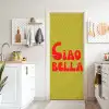 Ciao bella - Rood - Groen - Stippen deurposter klein -sfeer5