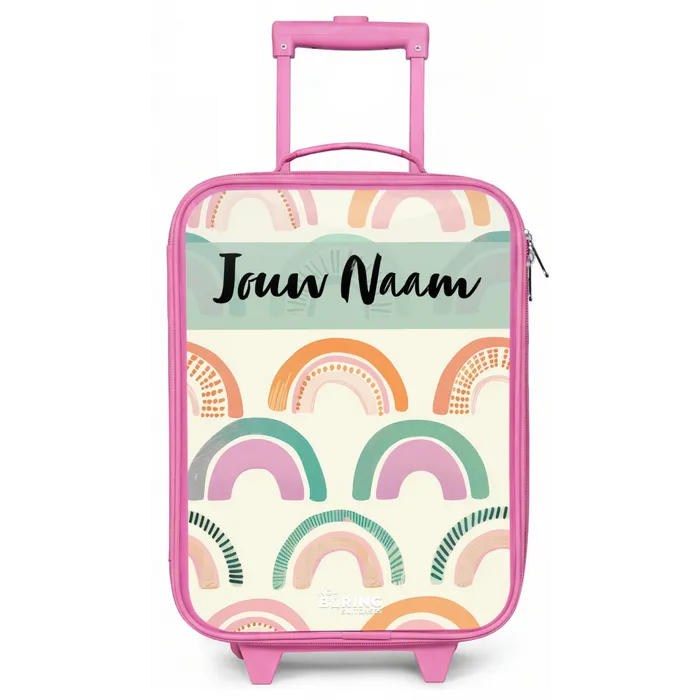 Regenboog - Pastel - Patroon Kinderkoffer - Roze klein -zz3dotto