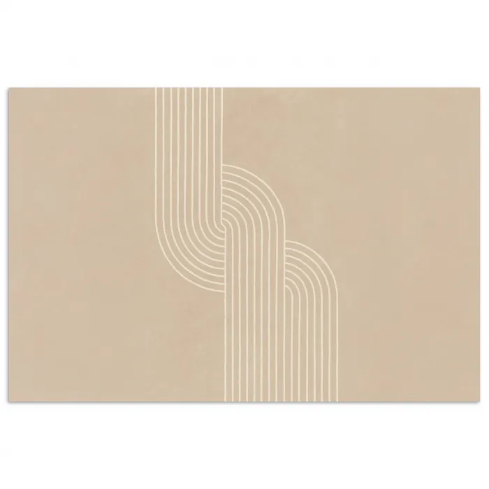 Parallelle lijnen - Lichte textuur - Beige poster papier klein -3d