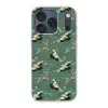 Kersenbloesem - Kraamvogels - Groen Telefoonhoesje iPhone 17 Pro klein 878 -3d