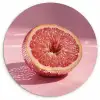 Grapefruit - Roze - Disco - Shiny Wandcirkel kunststof plaat 5mm dik klein -3d