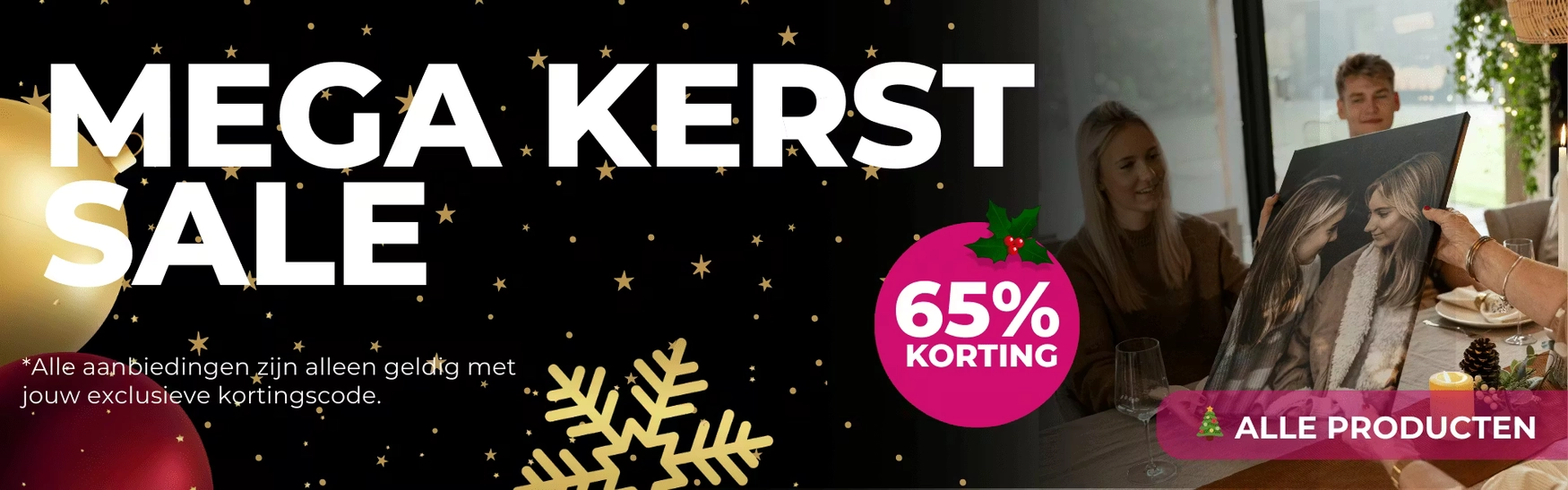 Mega kerst sale nieuwsbrief 2025 banner