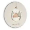 Quote - Winter - Kerst - Beige - Kerstbal Akoestische PET Vilt - Rond klein -3d