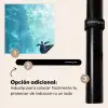 Schildpad - Zee - Blauw - Schittering Inductie beschermer vinyl 3mm middel -zzzzzzz-induclip_ES