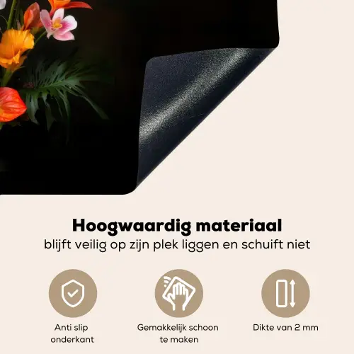 Boeket - Bloemen - Exotisch Inductie beschemer met haakjes klein -ky-onderkant-nl