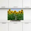 Zonnebloemen - Geel - Natuur keuken achterwand 2 middel -3d