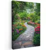 Park - Bloemen - Tuin Tuinposter op houten frame 2 cm dik klein -3d