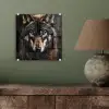 Dieren - Wolf - Portret - Zwart - Bruin plexiglas 5mm klein -sfeer3