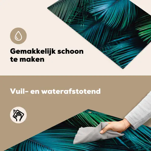 Bladeren - Tropisch - Jungle -  Natuur Inductie beschemer met haakjes klein -ky-schoon-nl