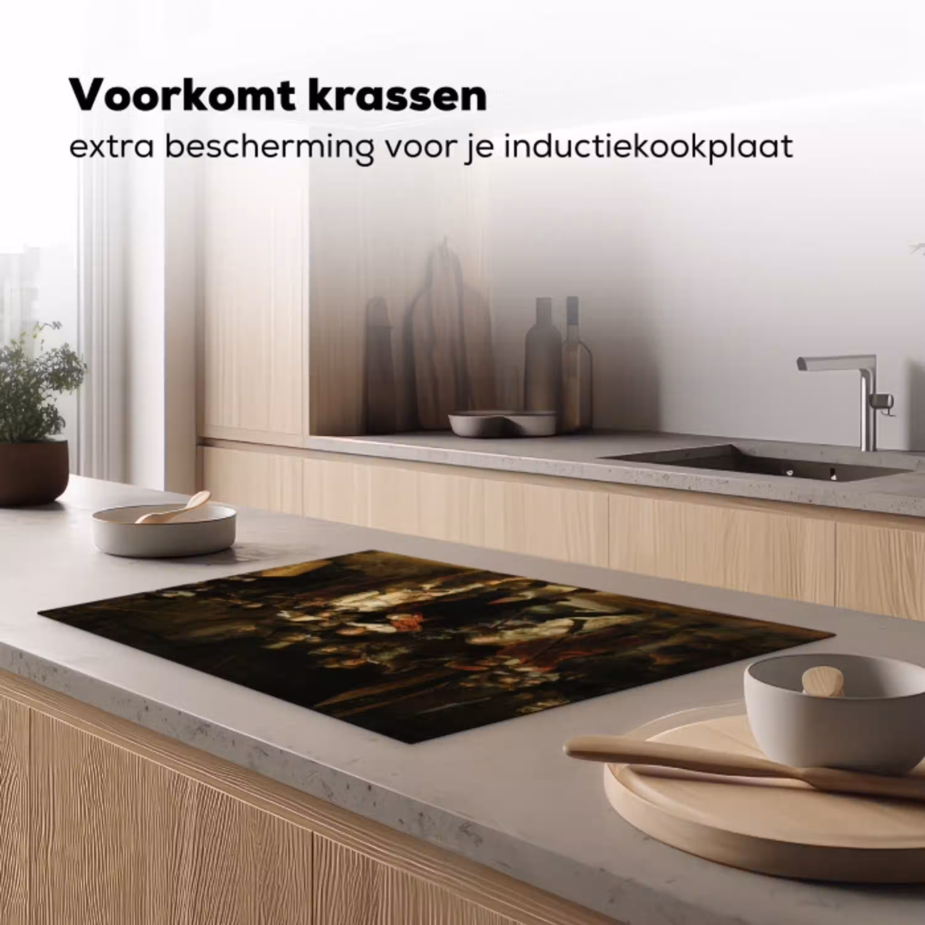 De Nachtwacht - Kunst - Oude meesters - Rembrandt Inductie beschermer vinyl 3mm klein -sfeer1