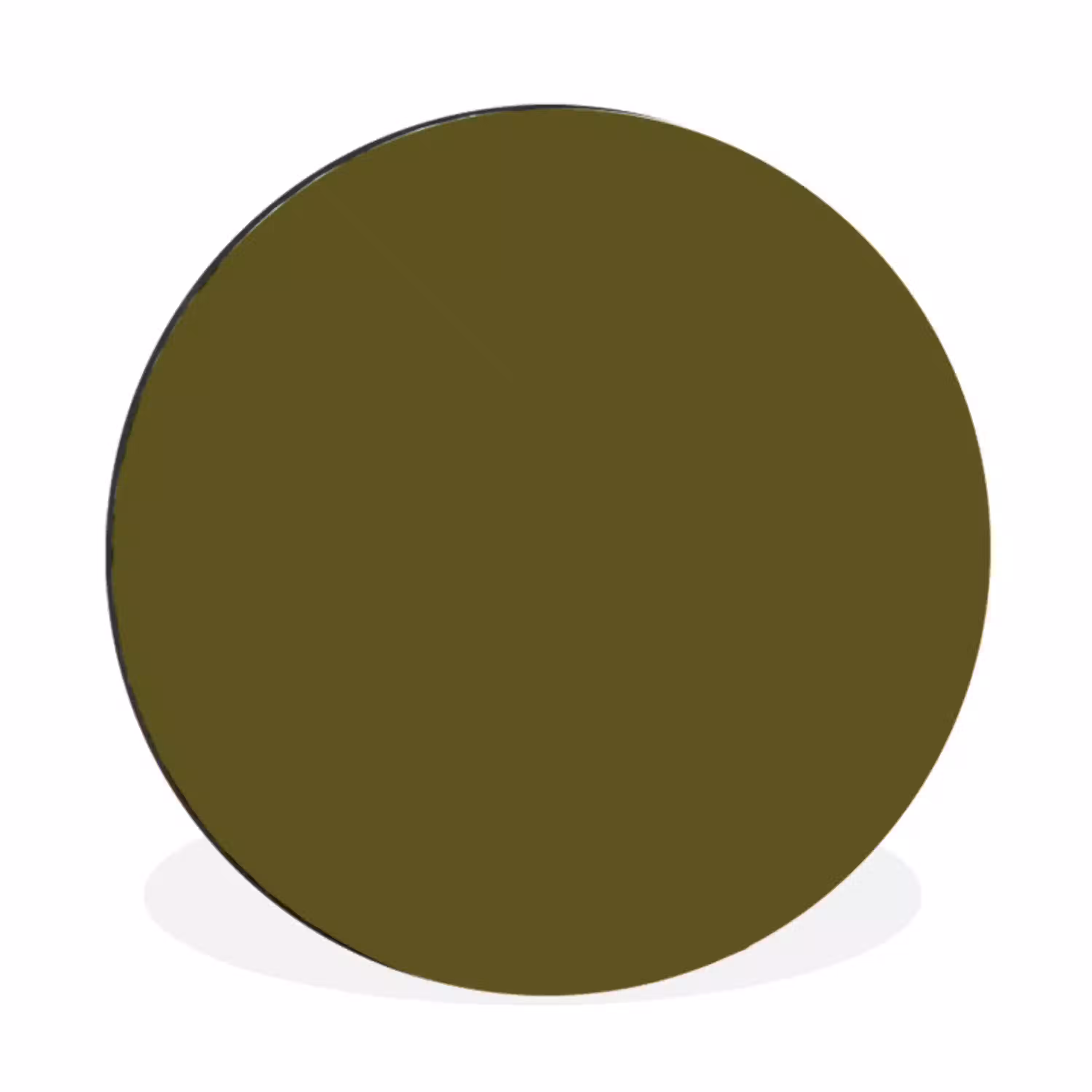 Dark - Olive - Groen Wandcirkel aluminium klein 190 -3d
