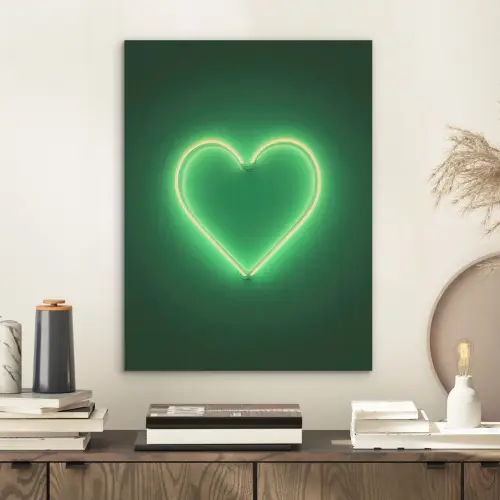 Neon - Groen - Licht PET vilt klein -sfeer1