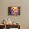 Paard - Hert - Sprookjesbos - Paars Light Box met batterij (Wandlamp kind) middel -sfeer2_kind