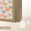 Kleurrijk - Hartjes - Patroon - Beige Light Box met batterij (Wandlamp) middel 907 -USP_websiteoplaadbaarNL