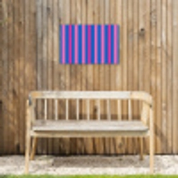 Modern - Optisch - Roze Tuinposter op houten frame 2 cm dik klein 845 -sfeer4
