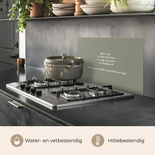 Quotes - Ma - Spreuken - Mama's recept - Koken keuken achterwand spatscherm klein -usp_NL