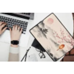 Zon - Japans - Traditioneel laptophoes neopreen klein -bureau