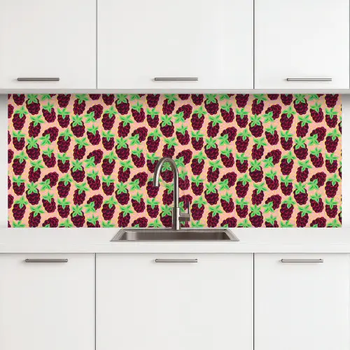 Frambozen - Rood - Roze - Patroon keuken achterwand 2 middel 871 -3d