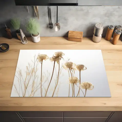 Verbleekte Bloemendans Inductie beschermer vinyl 3mm klein -sfeer5